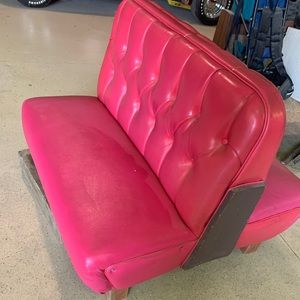 Pink booth seat